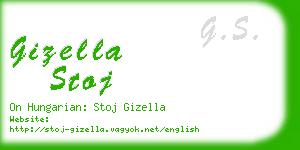 gizella stoj business card
